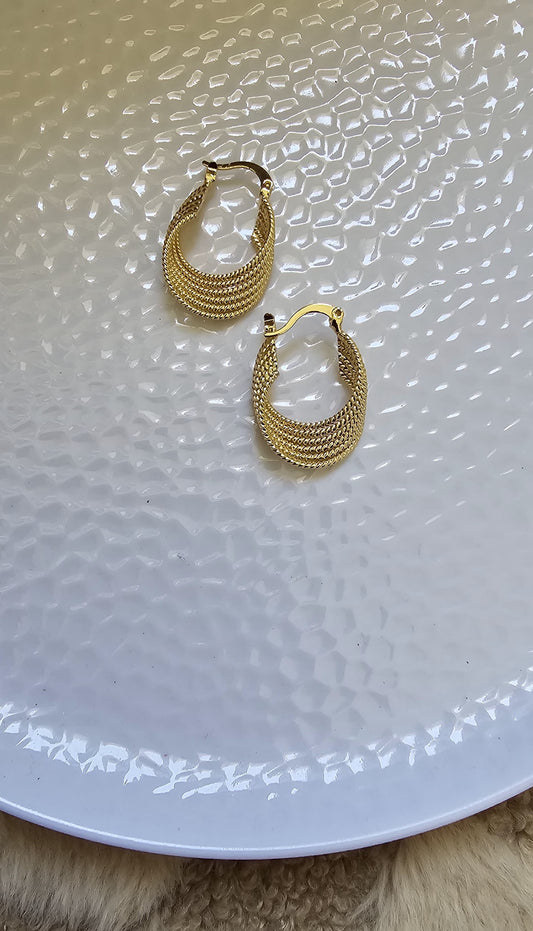 CELESTIAL GOLD HOOP EARRINGS