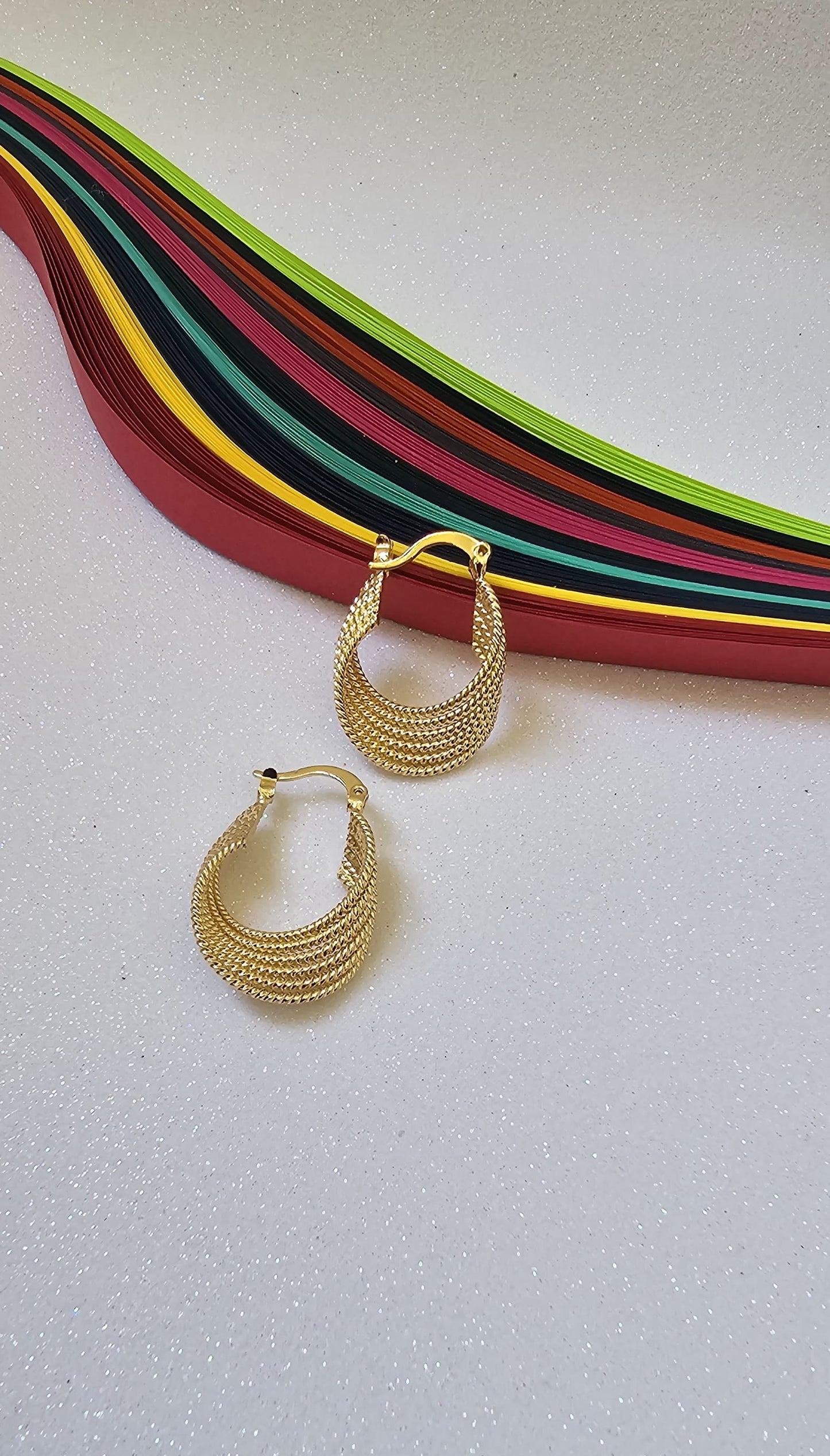 CELESTIAL GOLD HOOP EARRINGS