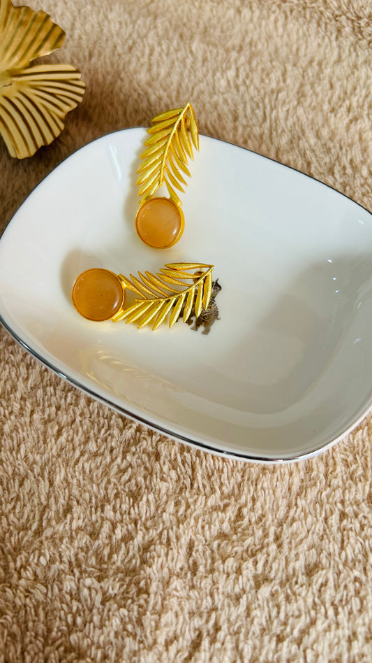 ALAM YELLOW STUD EARRINGS