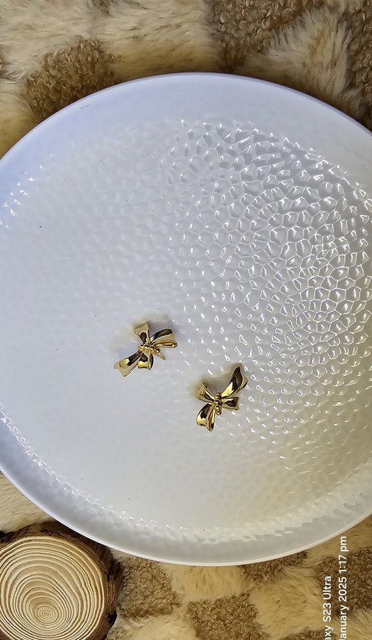 BOW SINGLE STUD EARRING
